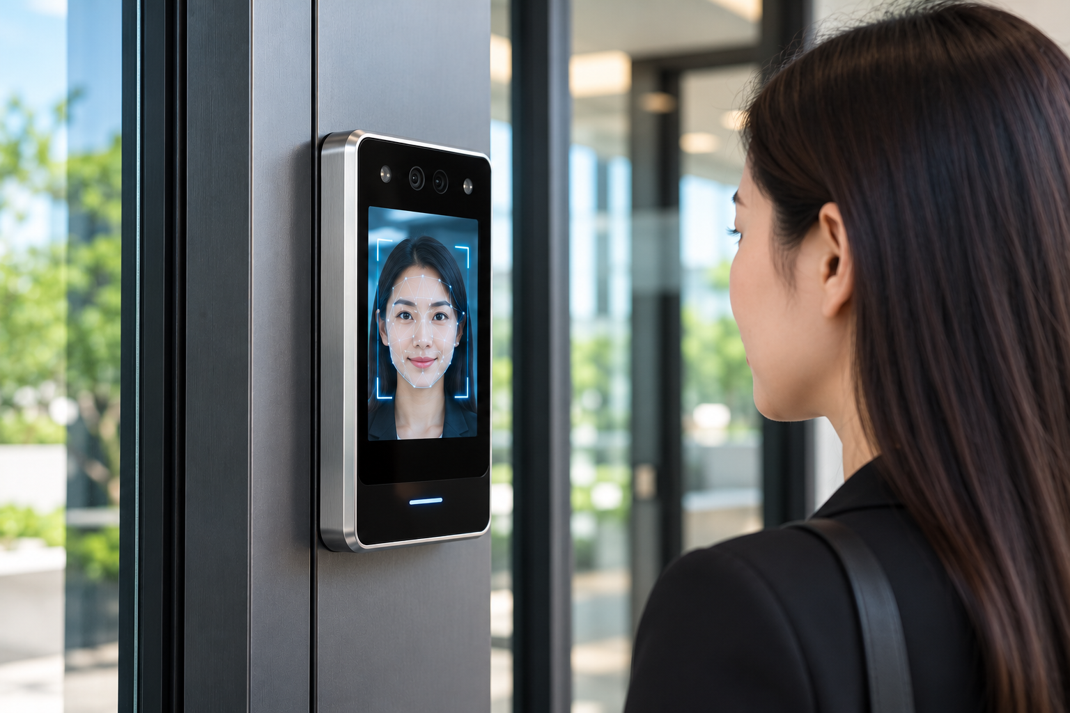 Modern Facial Recognition Entrance