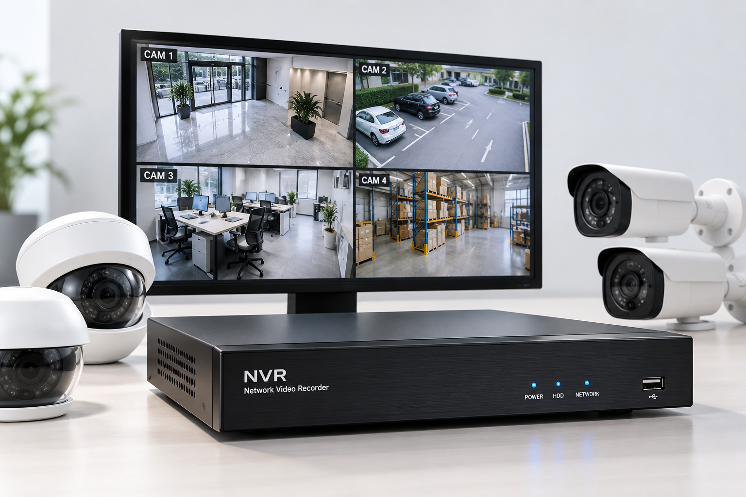Modern NVR Security System Setup