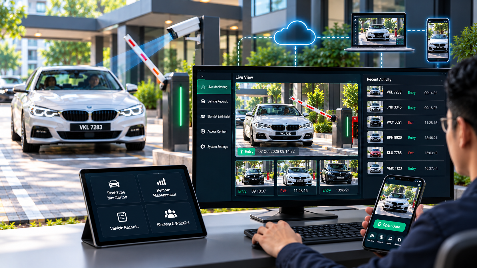 Smart Parking Access Control Center
