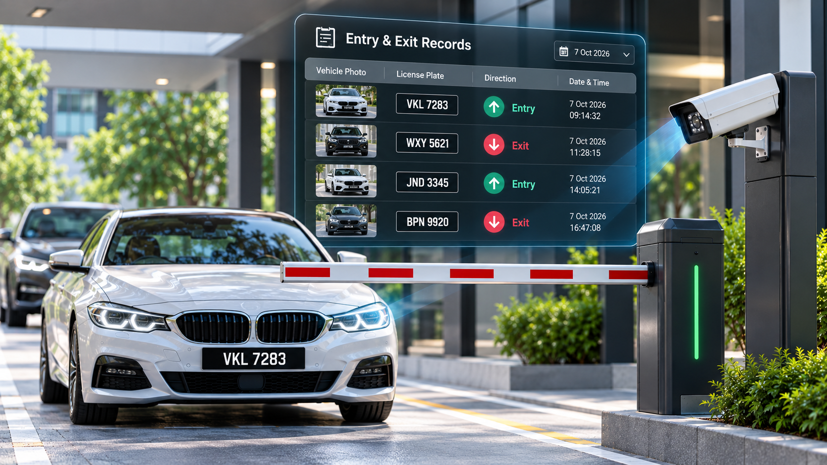 Smart Parking Entry Dashboard